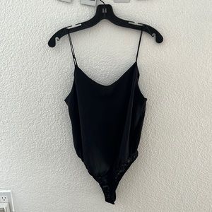 intimately by free people black silky tank thong bodysuit🖤